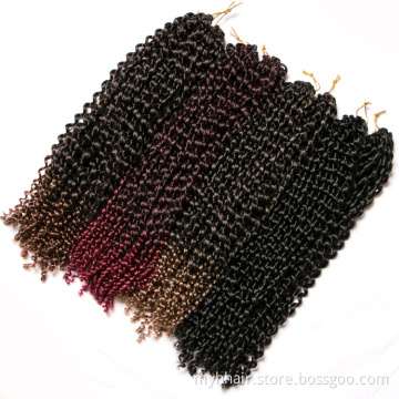 afro kinky marley 22 strands/pcs 18 inch Curly Braid 70g/pack  Synthetic Ombre Braiding Hair Extension Crochet Braid Hair